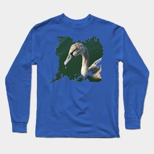 Swan Dripping Long Sleeve T-Shirt